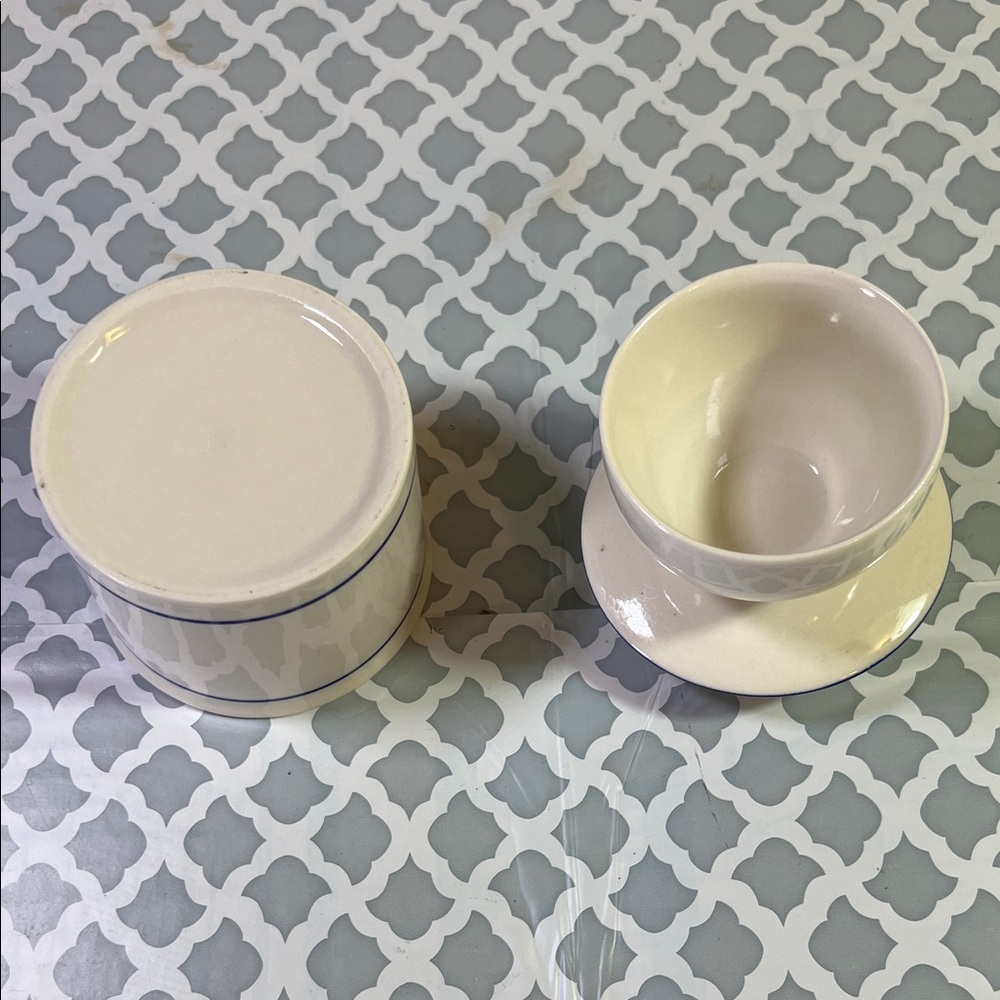 Butter crack keeper Ceramic Cup and Holder Set - Picture 5 of 5